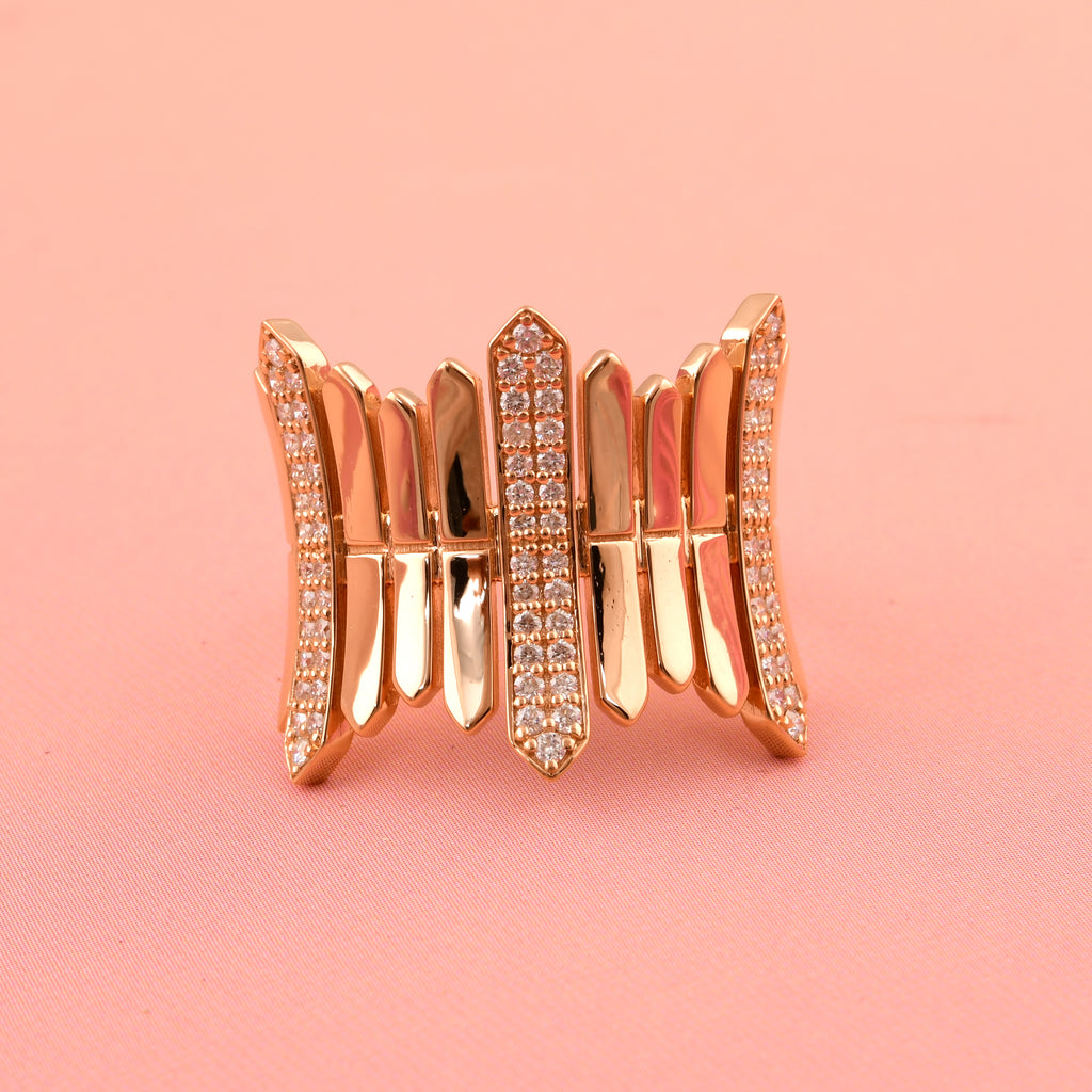 0.50Ct. Solid Gold Round Cut Natural Diamond Cocktail Band Ring Jewelry