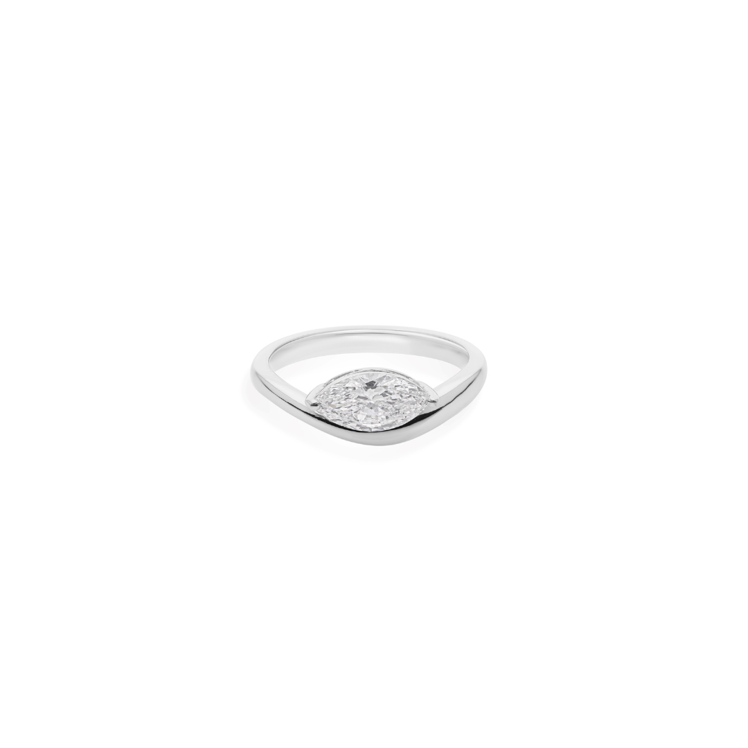 0.90Ct Pear Cut SI/HI Natural Diamond Solitaire Fine Gold Ring